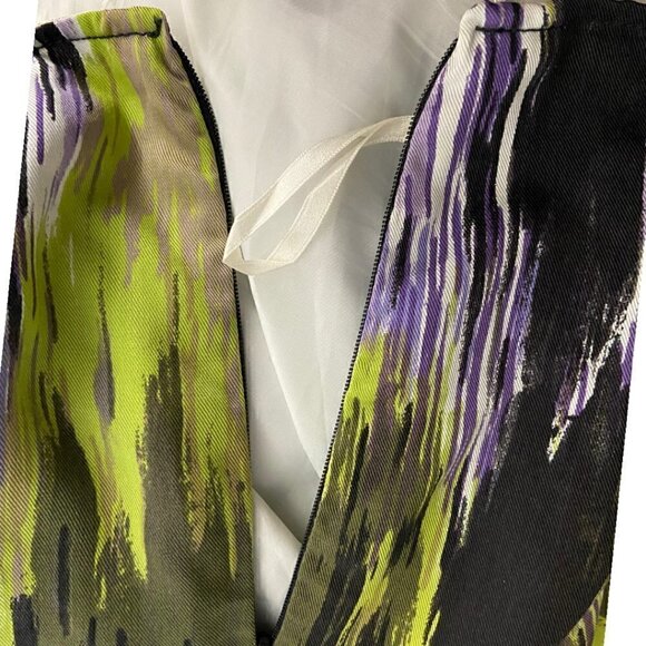 Spanner Tencel Midi Skirt Size 8 Abstract Brushstroke Print, Lined - Picture 6 of 9